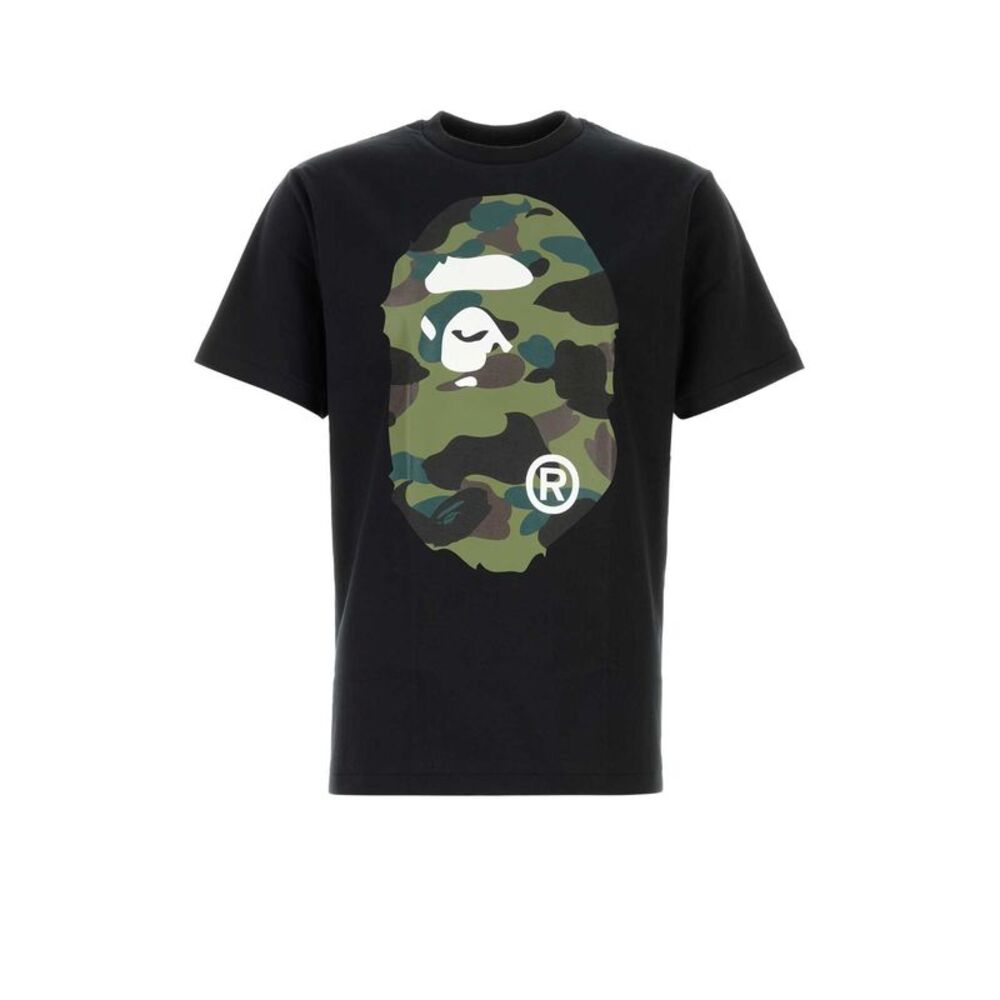 Bape Men Black Cotton 1St Camo T-Shirt